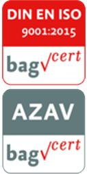 AZAV bagcert DIN EN ISO 9001:2015